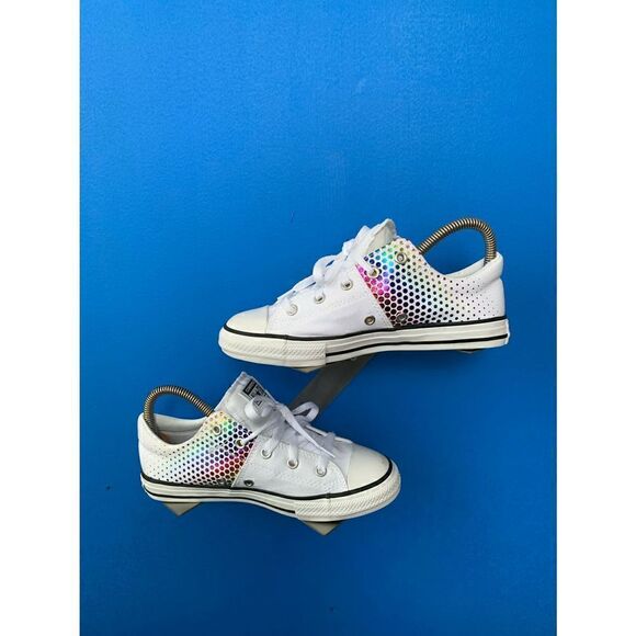 Converse Rainbow Dot Madison Shoes Sneaker Youth sz 3 White 666308F - Picture 1 of 6